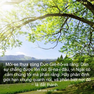 Picture 03 - Xuất Hành 19:23 VIE - Môi-se thưa cùng Đức Giê-hô-va rằng: - Bible Verse Picture