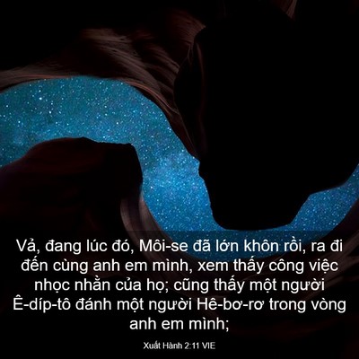 Picture 03 - Xuất Hành 2:11 VIE - Vả, đang lúc đó, Môi-se đã lớn khôn - Bible Verse Picture