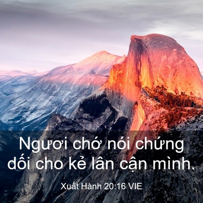 Picture 03 - Xuất Hành 20:16 VIE - Ngươi chớ nói chứng dối cho kẻ lân - Bible Verse Picture