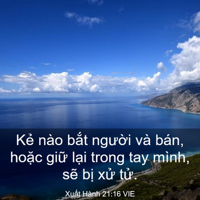 Picture 03 - Xuất Hành 21:16 VIE - Kẻ nào bắt người và bán, hoặc giữ - Bible Verse Picture