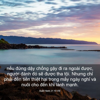 Picture 03 - Xuất Hành 21:19 VIE - nếu đứng dậy chống gậy đi ra ngoài - Bible Verse Picture