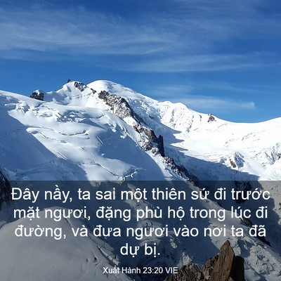 Picture 03 - Xuất Hành 23:20 VIE - Đây nầy, ta sai một thiên sứ đi - Bible Verse Picture