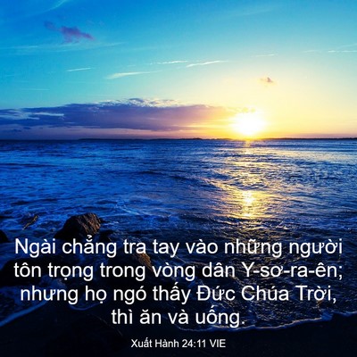 Picture 03 - Xuất Hành 24:11 VIE - Ngài chẳng tra tay vào những người tôn - Bible Verse Picture