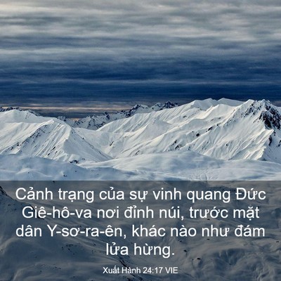 Picture 03 - Xuất Hành 24:17 VIE - Cảnh trạng của sự vinh quang Đức - Bible Verse Picture