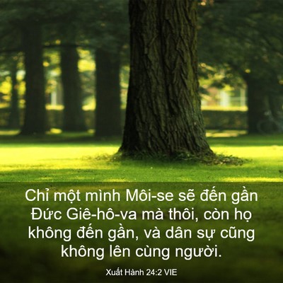 Picture 03 - Xuất Hành 24:2 VIE - Chỉ một mình Môi-se sẽ đến gần - Bible Verse Picture