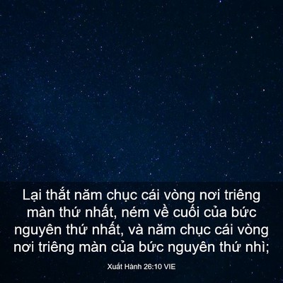Picture 03 - Xuất Hành 26:10 VIE - Lại thắt năm chục cái vòng nơi triêng - Bible Verse Picture