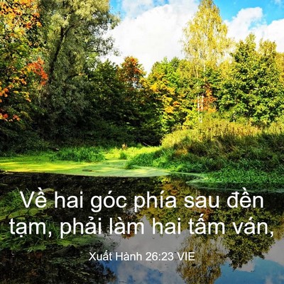 Picture 03 - Xuất Hành 26:23 VIE - Về hai góc phía sau đền tạm, phải làm - Bible Verse Picture