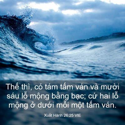 Picture 03 - Xuất Hành 26:25 VIE - Thế thì, có tám tấm ván và mười sáu - Bible Verse Picture