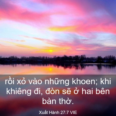 Picture 03 - Xuất Hành 27:7 VIE - rồi xỏ vào những khoen; khi khiêng đi, - Bible Verse Picture