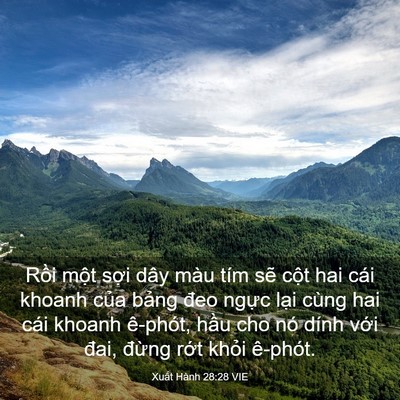 Picture 03 - Xuất Hành 28:28 VIE - Rồi một sợi dây màu tím sẽ cột hai - Bible Verse Picture