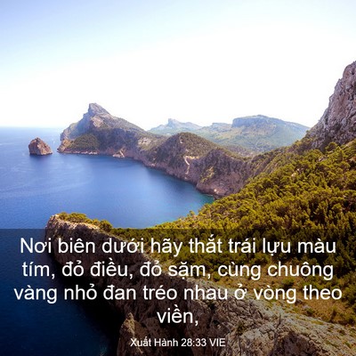 Picture 03 - Xuất Hành 28:33 VIE - Nơi biên dưới hãy thắt trái lựu màu - Bible Verse Picture