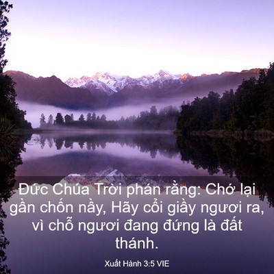 Picture 03 - Xuất Hành 3:5 VIE - Đức Chúa Trời phán rằng: Chớ lại - Bible Verse Picture