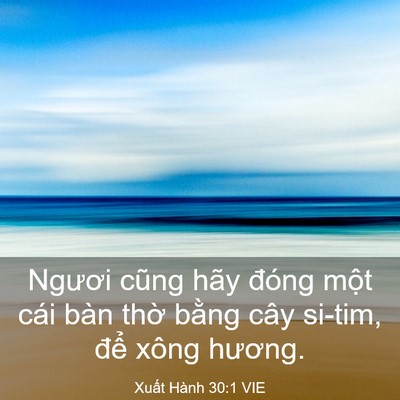Picture 03 - Xuất Hành 30:1 VIE - Ngươi cũng hãy đóng một cái bàn thờ - Bible Verse Picture