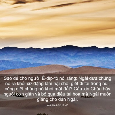 Picture 03 - Xuất Hành 32:12 VIE - Sao để cho người Ê-díp-tô nói rằng: - Bible Verse Picture