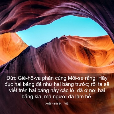 Picture 03 - Xuất Hành 34:1 VIE - Đức Giê-hô-va phán cùng Môi-se rằng: - Bible Verse Picture