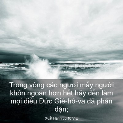 Picture 03 - Xuất Hành 35:10 VIE - Trong vòng các ngươi mấy người khôn - Bible Verse Picture