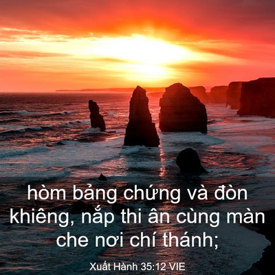 Picture 03 - Xuất Hành 35:12 VIE - hòm bảng chứng và đòn khiêng, nắp thi - Bible Verse Picture