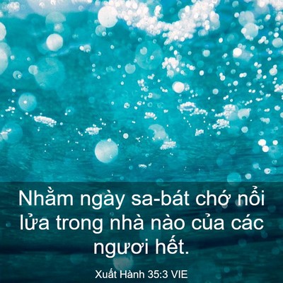 Picture 03 - Xuất Hành 35:3 VIE - Nhằm ngày sa-bát chớ nổi lửa trong nhà - Bible Verse Picture