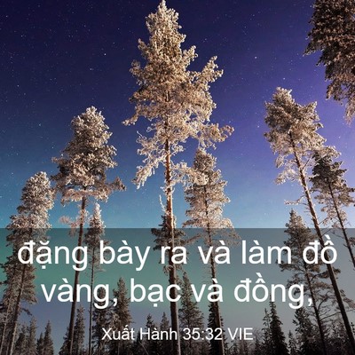 Picture 03 - Xuất Hành 35:32 VIE - đặng bày ra và làm đồ vàng, bạc và - Bible Verse Picture