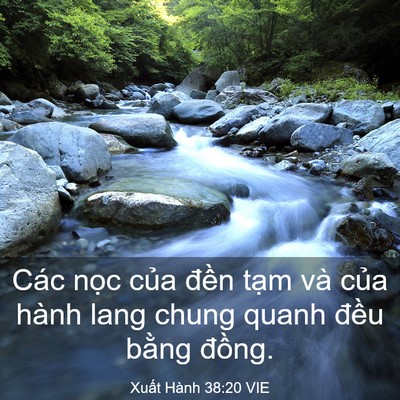 Picture 03 - Xuất Hành 38:20 VIE - Các nọc của đền tạm và của hành - Bible Verse Picture