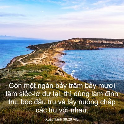 Picture 03 - Xuất Hành 38:28 VIE - Còn một ngàn bảy trăm bảy mươi lăm - Bible Verse Picture
