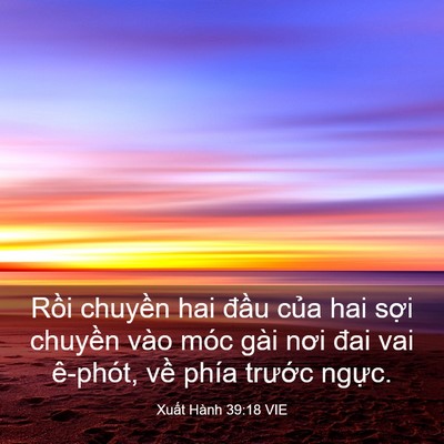 Picture 03 - Xuất Hành 39:18 VIE - Rồi chuyền hai đầu của hai sợi - Bible Verse Picture