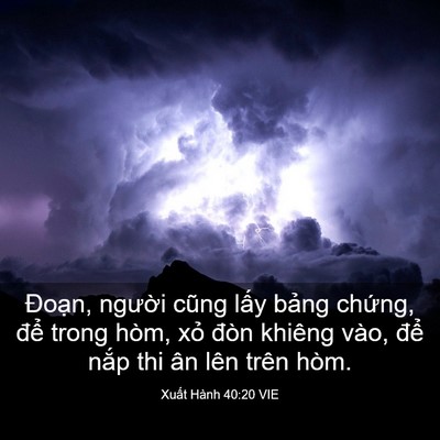 Picture 03 - Xuất Hành 40:20 VIE - Đoạn, người cũng lấy bảng chứng, - Bible Verse Picture