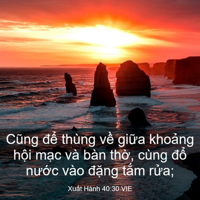 Picture 03 - Xuất Hành 40:30 VIE - Cũng để thùng về giữa khoảng hội - Bible Verse Picture