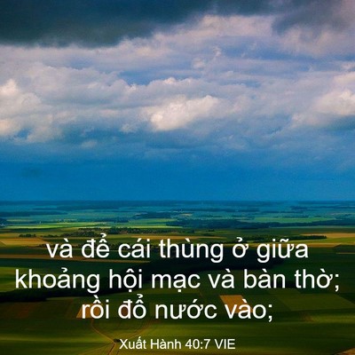 Picture 03 - Xuất Hành 40:7 VIE - và để cái thùng ở giữa khoảng hội - Bible Verse Picture