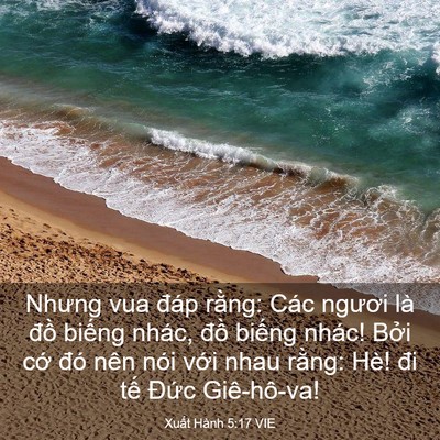 Picture 03 - Xuất Hành 5:17 VIE - Nhưng vua đáp rằng: Các ngươi là đồ - Bible Verse Picture