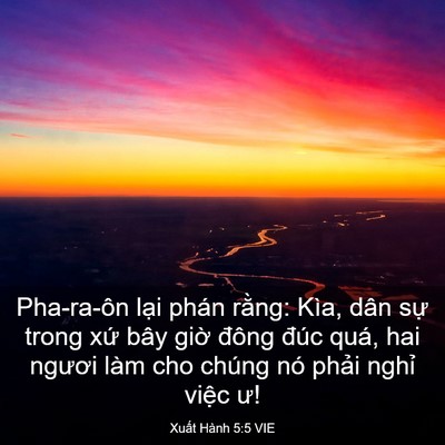 Picture 03 - Xuất Hành 5:5 VIE - Pha-ra-ôn lại phán rằng: Kìa, dân sự - Bible Verse Picture