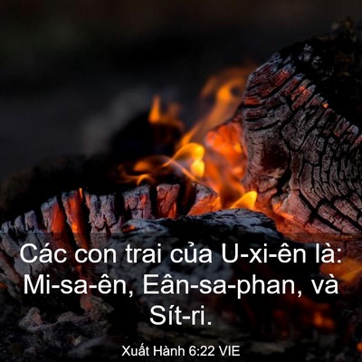 Picture 03 - Xuất Hành 6:22 VIE - Các con trai của U-xi-ên là: Mi-sa-ên, - Bible Verse Picture