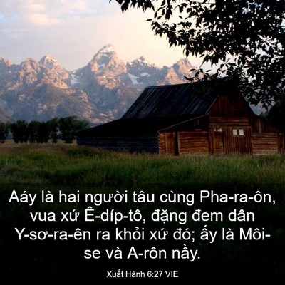 Picture 03 - Xuất Hành 6:27 VIE - Aáy là hai người tâu cùng Pha-ra-ôn, vua - Bible Verse Picture
