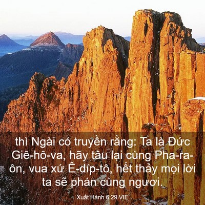 Picture 03 - Xuất Hành 6:29 VIE - thì Ngài có truyền rằng: Ta là Đức - Bible Verse Picture