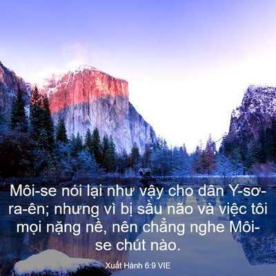 Picture 03 - Xuất Hành 6:9 VIE - Môi-se nói lại như vậy cho dân - Bible Verse Picture