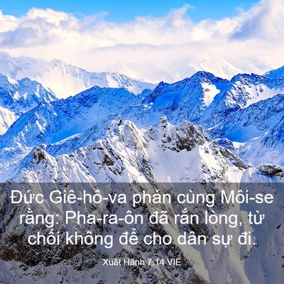 Picture 03 - Xuất Hành 7:14 VIE - Đức Giê-hô-va phán cùng Môi-se rằng: - Bible Verse Picture
