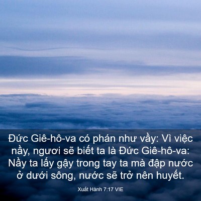 Picture 03 - Xuất Hành 7:17 VIE - Đức Giê-hô-va có phán như vầy: Vì - Bible Verse Picture