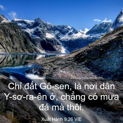 Picture 03 - Xuất Hành 9:26 VIE - Chỉ đất Gô-sen, là nơi dân Y-sơ-ra-ên - Bible Verse Picture