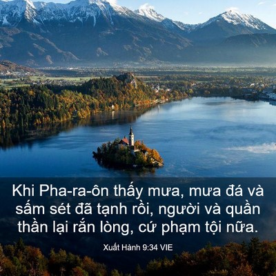 Picture 03 - Xuất Hành 9:34 VIE - Khi Pha-ra-ôn thấy mưa, mưa đá và sấm - Bible Verse Picture