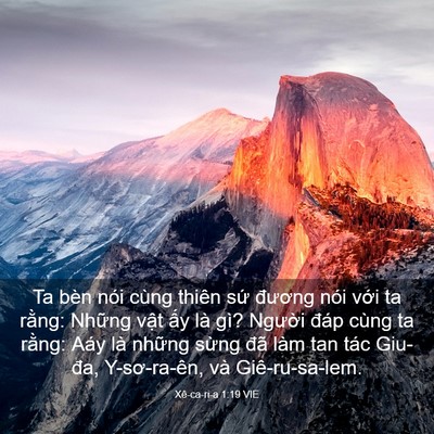 Picture 03 - Xê-ca-ri-a 1:19 VIE - Ta bèn nói cùng thiên sứ đương nói - Bible Verse Picture