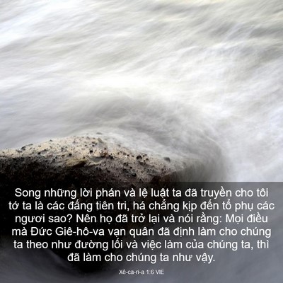 Picture 03 - Xê-ca-ri-a 1:6 VIE - Song những lời phán và lệ luật ta đã - Bible Verse Picture