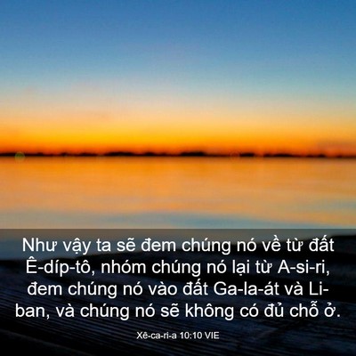 Picture 03 - Xê-ca-ri-a 10:10 VIE - Như vậy ta sẽ đem chúng nó về từ - Bible Verse Picture