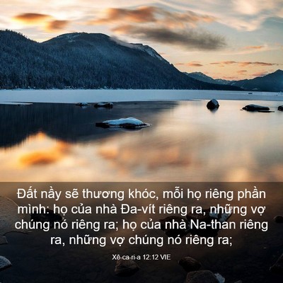 Picture 03 - Xê-ca-ri-a 12:12 VIE - Đất nầy sẽ thương khóc, mỗi họ - Bible Verse Picture