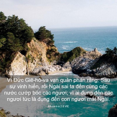 Picture 03 - Xê-ca-ri-a 2:8 VIE - Vì Đức Giê-hô-va vạn quân phán rằng: - Bible Verse Picture