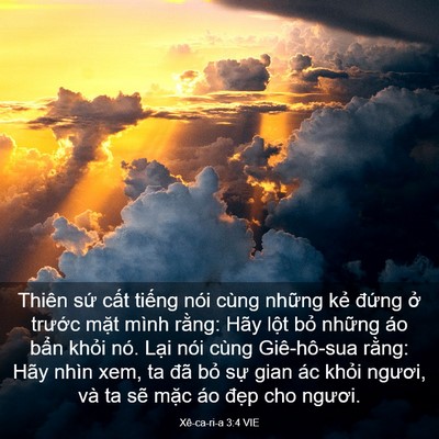 Picture 03 - Xê-ca-ri-a 3:4 VIE - Thiên sứ cất tiếng nói cùng những kẻ - Bible Verse Picture