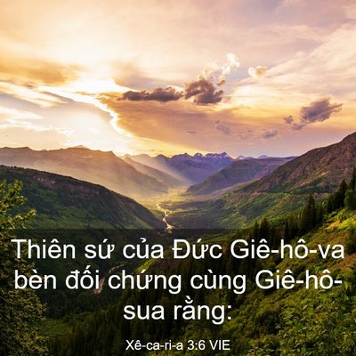 Picture 03 - Xê-ca-ri-a 3:6 VIE - Thiên sứ của Đức Giê-hô-va bèn đối - Bible Verse Picture