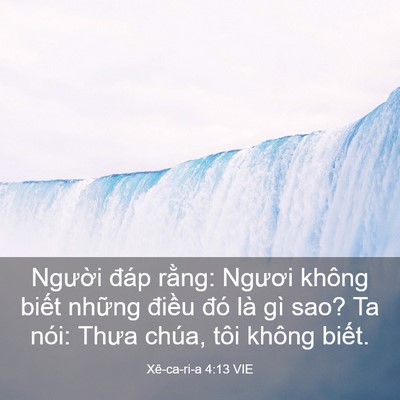 Picture 03 - Xê-ca-ri-a 4:13 VIE - Người đáp rằng: Ngươi không biết - Bible Verse Picture