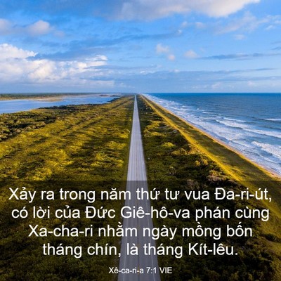 Picture 03 - Xê-ca-ri-a 7:1 VIE - Xảy ra trong năm thứ tư vua Đa-ri-út, có - Bible Verse Picture