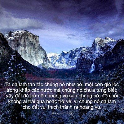 Picture 03 - Xê-ca-ri-a 7:14 VIE - Ta đã làm tan tác chúng nó như bởi một - Bible Verse Picture