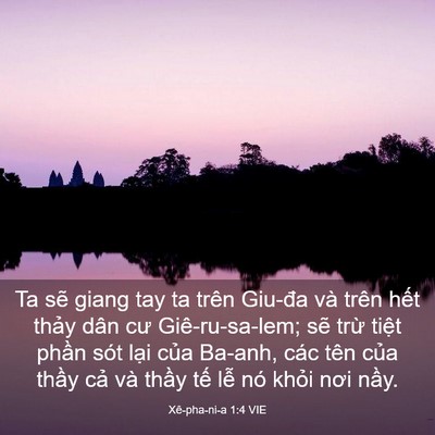 Picture 03 - Xê-pha-ni-a 1:4 VIE - Ta sẽ giang tay ta trên Giu-đa và trên - Bible Verse Picture